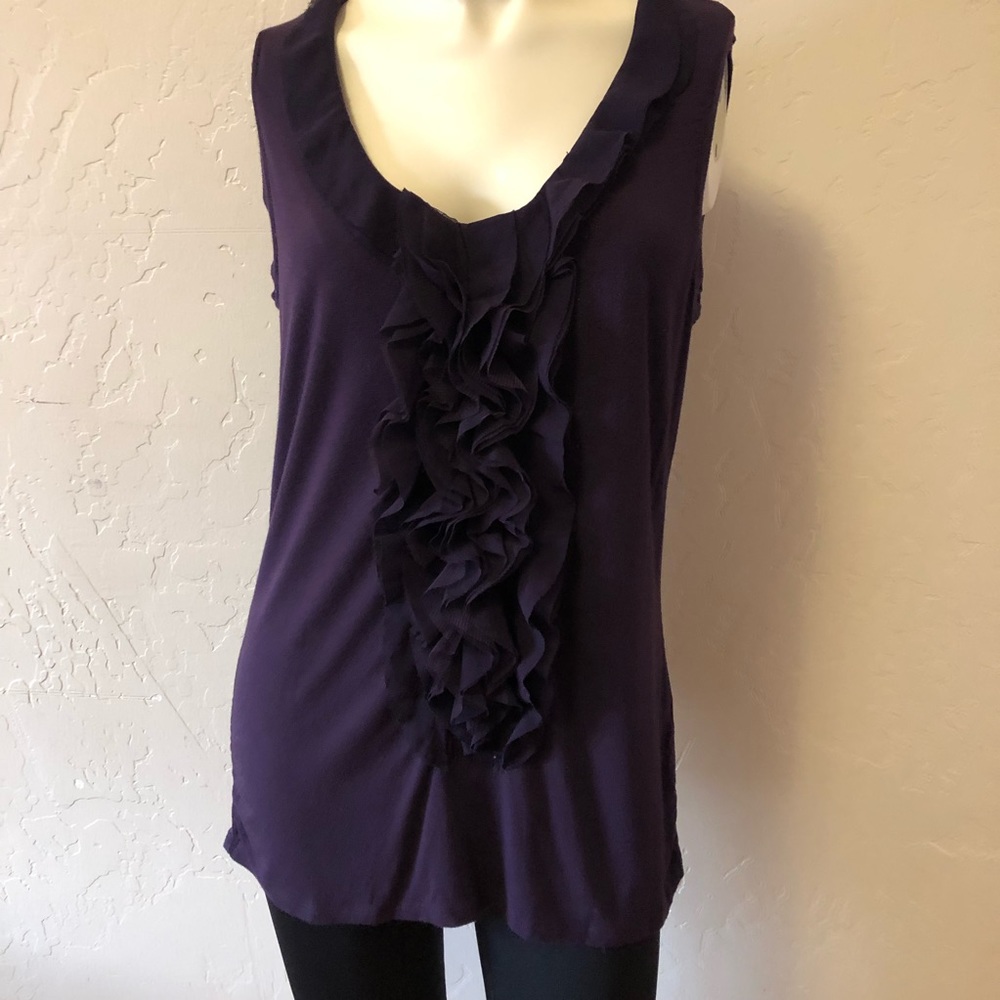 ‘Grace ruffled tank top purple